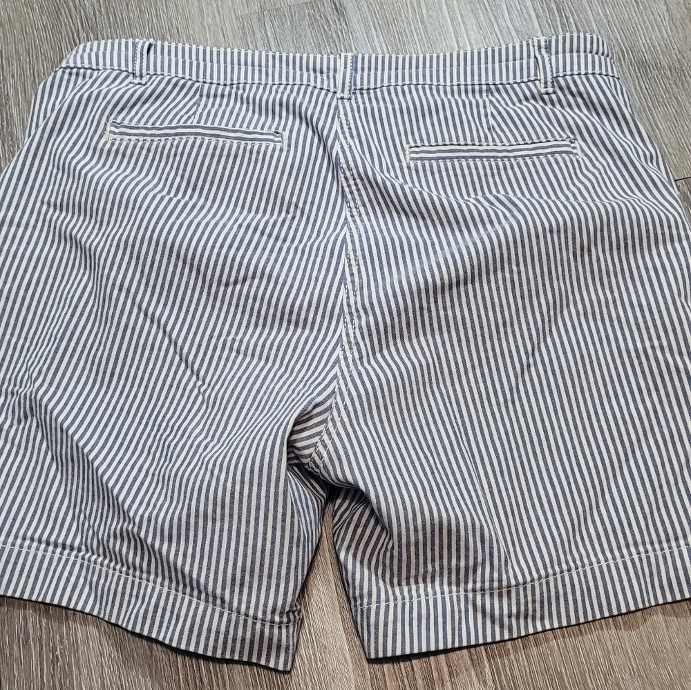 Boden Striped Chino Striped Shorts Size 10 Beach Coastal - Picture 4 of 6